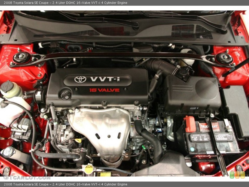 2.4 Liter DOHC 16-Valve VVT-i 4 Cylinder 2008 Toyota Solara Engine