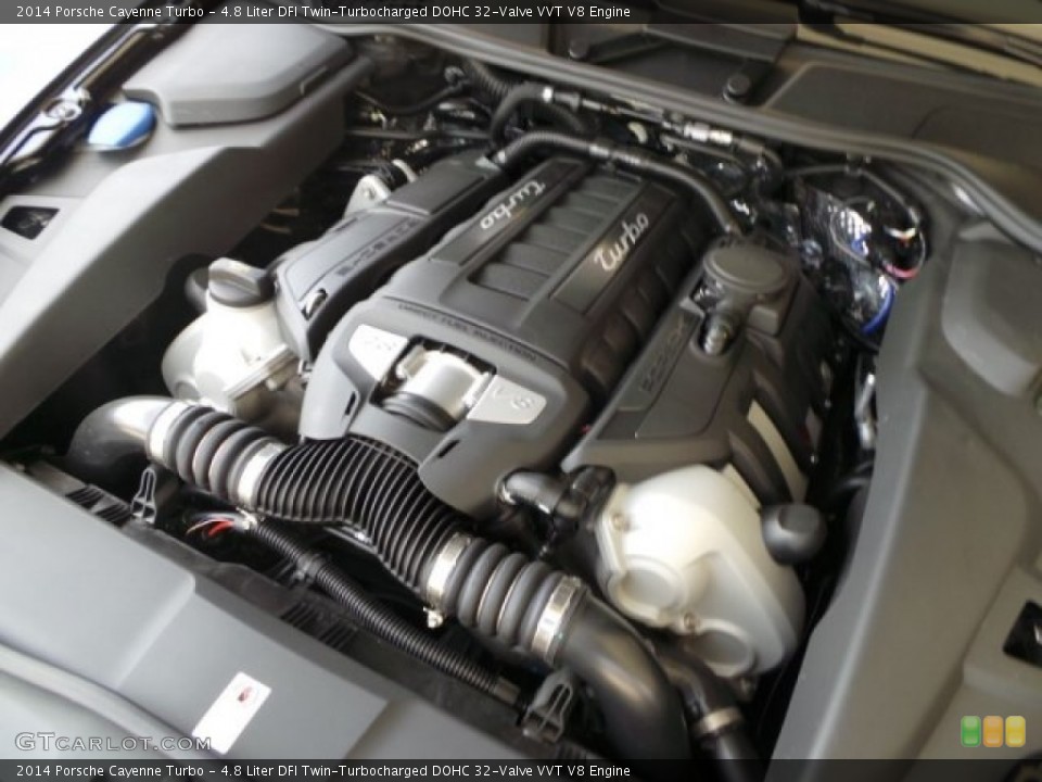 4.8 Liter DFI Twin-Turbocharged DOHC 32-Valve VVT V8 Engine for the 2014 Porsche Cayenne #95246157