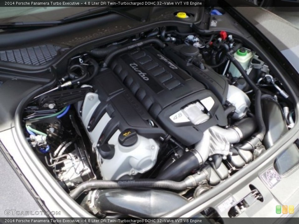 4.8 Liter DFI Twin-Turbocharged DOHC 32-Valve VVT V8 Engine for the 2014 Porsche Panamera #95247832