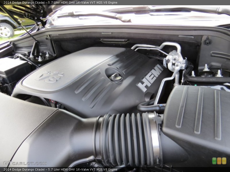 5.7 Liter HEMI OHV 16-Valve VVT MDS V8 2014 Dodge Durango Engine