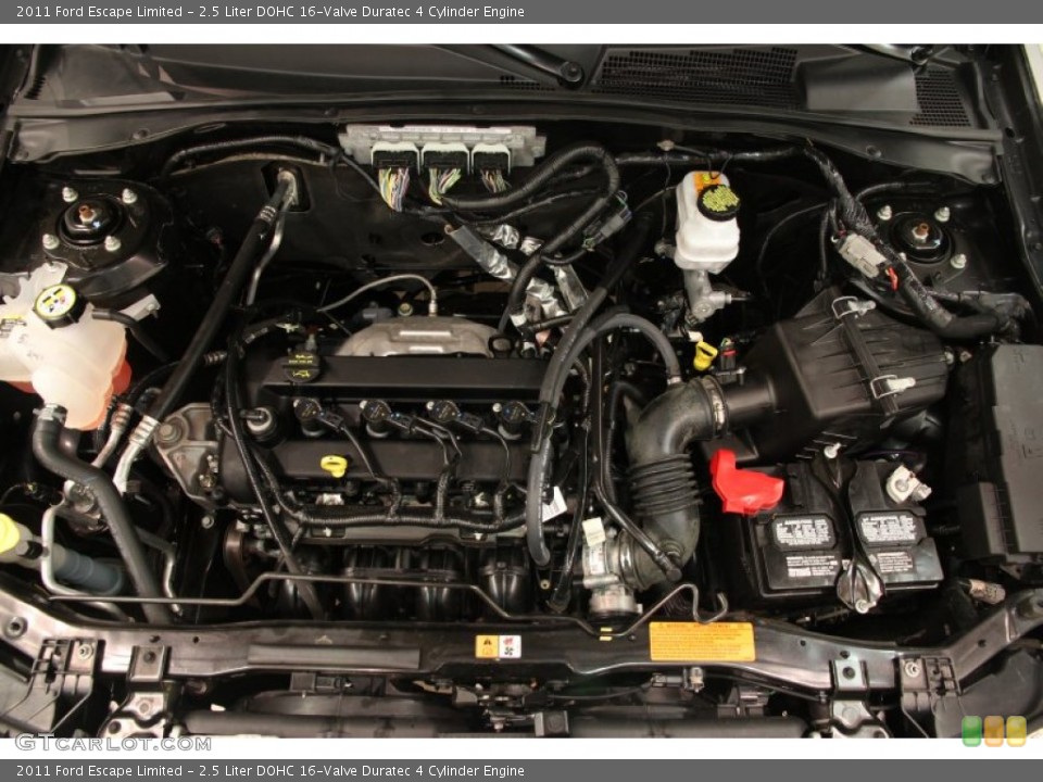 2.5 Liter DOHC 16-Valve Duratec 4 Cylinder 2011 Ford Escape Engine