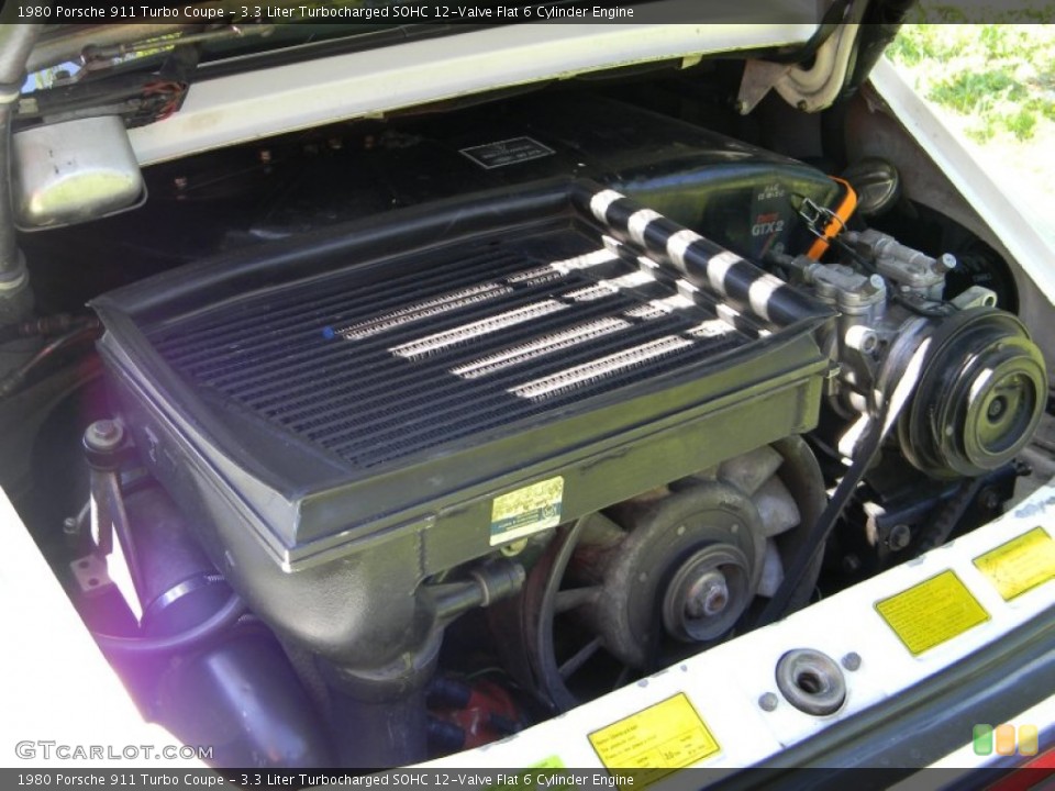 3.3 Liter Turbocharged SOHC 12-Valve Flat 6 Cylinder 1980 Porsche 911 Engine