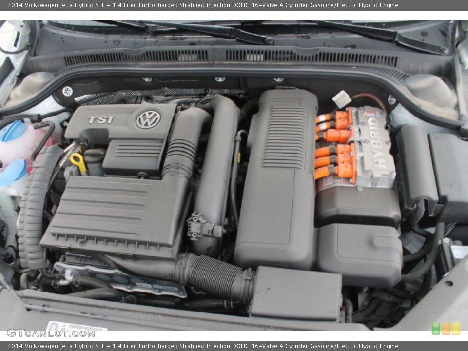 1.4 Liter Turbocharged Stratified Injection DOHC 16-Valve 4 Cylinder Gasoline/Electric Hybrid 2014 Volkswagen Jetta Engine