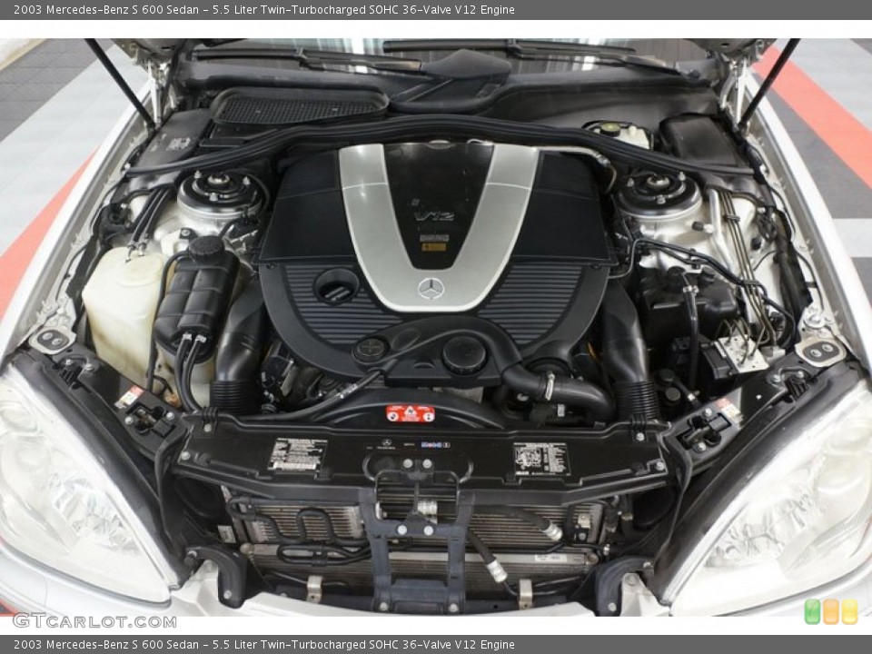 5.5 Liter Twin-Turbocharged SOHC 36-Valve V12 Engine for the 2003 Mercedes-Benz S #95565071