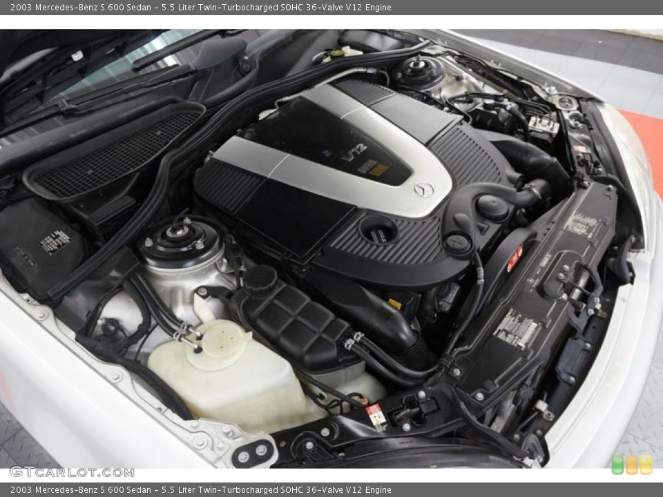 5.5 Liter Twin-Turbocharged SOHC 36-Valve V12 Engine for the 2003 Mercedes-Benz S #95565107