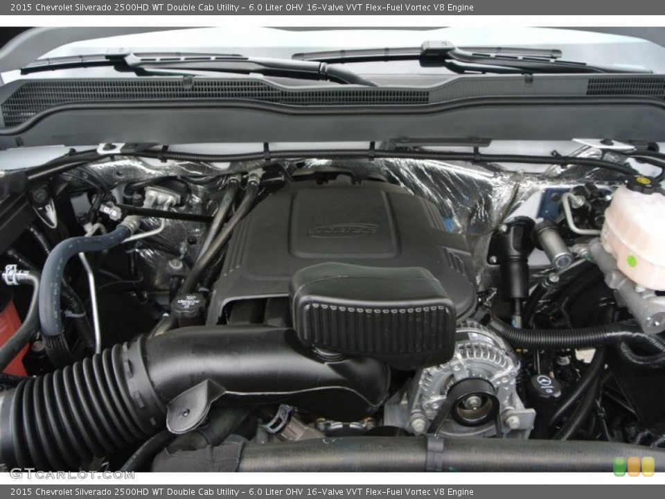 6.0 Liter OHV 16-Valve VVT Flex-Fuel Vortec V8 Engine for the 2015 Chevrolet Silverado 2500HD #95648126