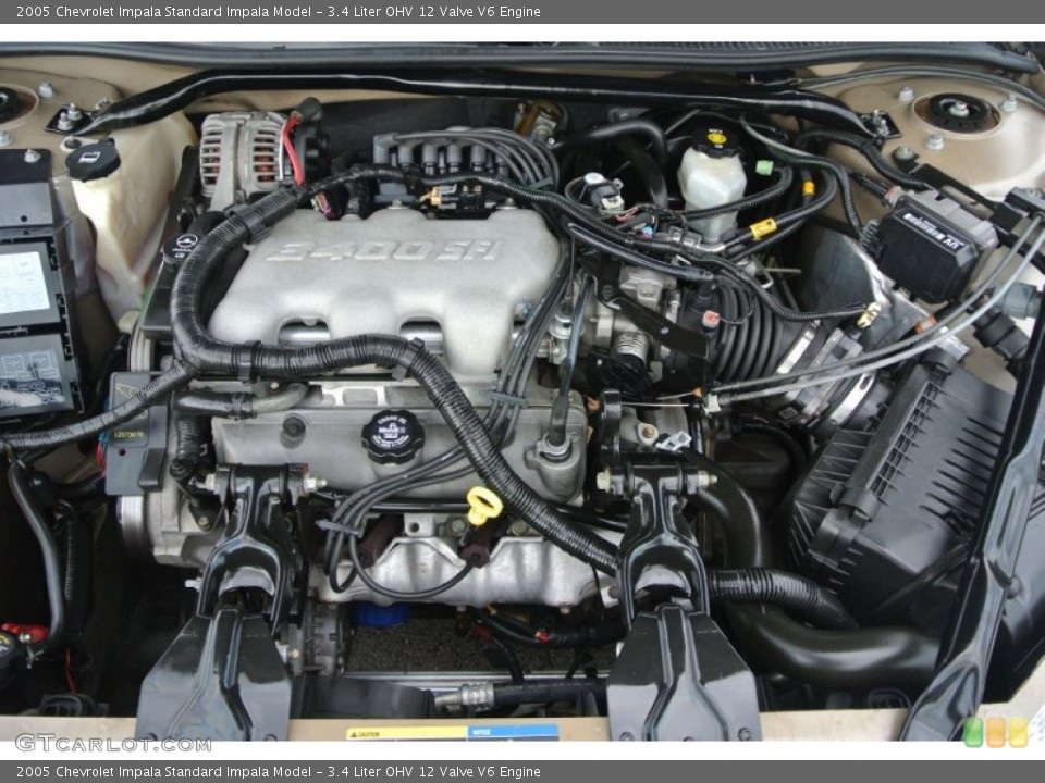 3.4 Liter OHV 12 Valve V6 Engine for the 2005 Chevrolet Impala #95706209