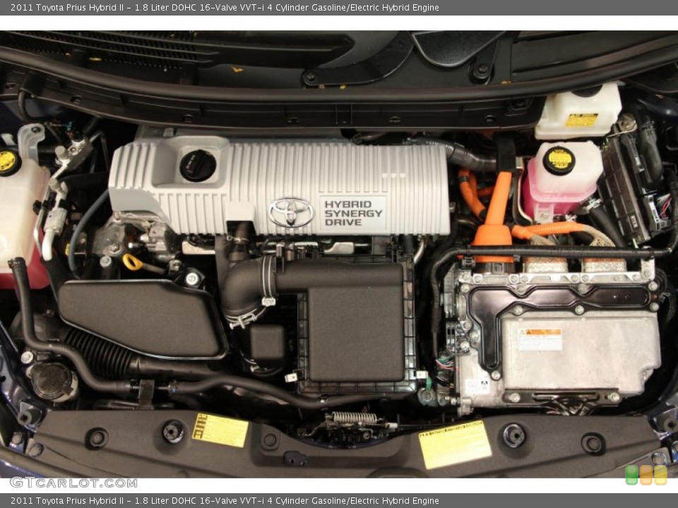 1.8 Liter DOHC 16-Valve VVT-i 4 Cylinder Gasoline/Electric Hybrid 2011 Toyota Prius Engine