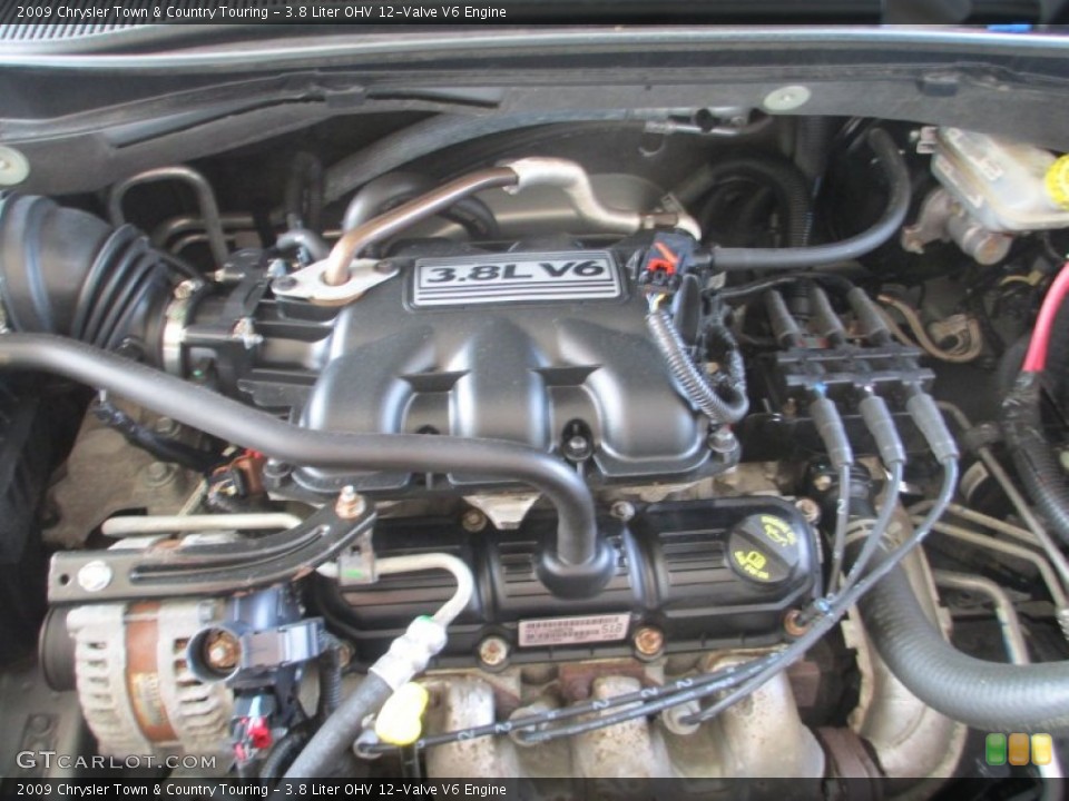 3.8 Liter OHV 12-Valve V6 2009 Chrysler Town & Country Engine