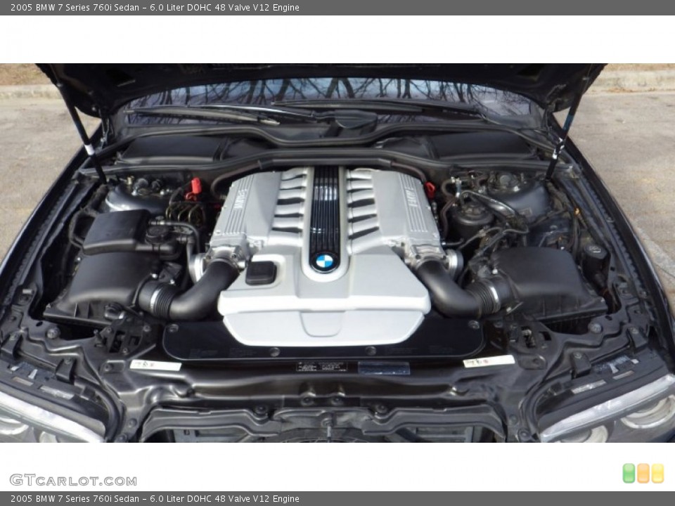 6.0 Liter DOHC 48 Valve V12 2005 BMW 7 Series Engine