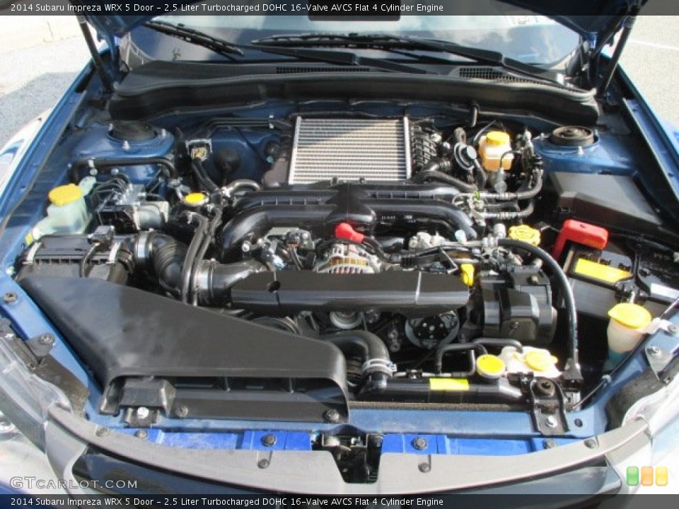 2.5 Liter Turbocharged DOHC 16-Valve AVCS Flat 4 Cylinder 2014 Subaru Impreza Engine