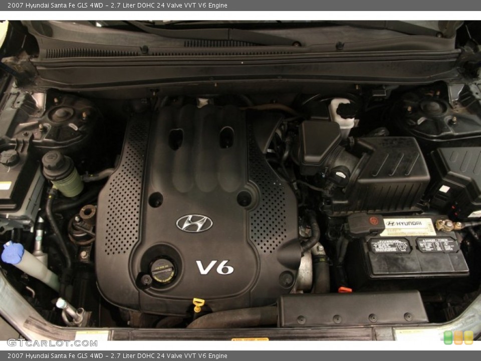 2.7 Liter DOHC 24 Valve VVT V6 Engine for the 2007 Hyundai Santa Fe #96362130