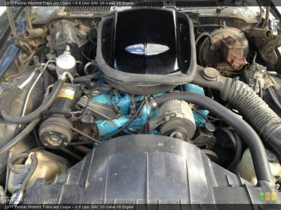 6.6 Liter OHV 16-Valve V8 Engine for the 1977 Pontiac Firebird #96382208