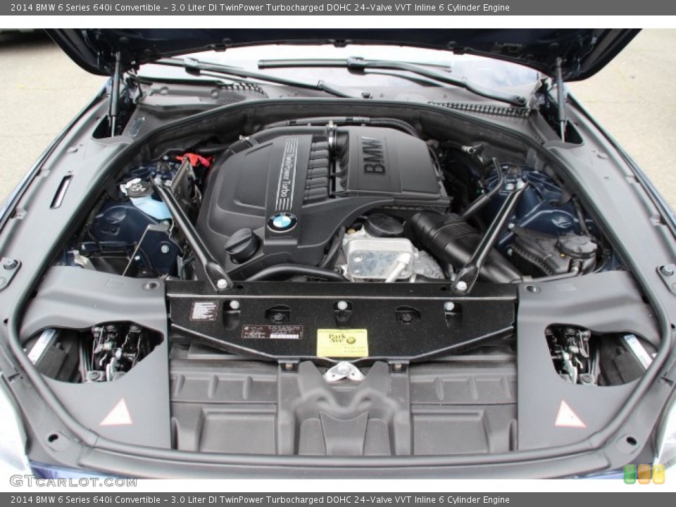 3.0 Liter DI TwinPower Turbocharged DOHC 24-Valve VVT Inline 6 Cylinder 2014 BMW 6 Series Engine