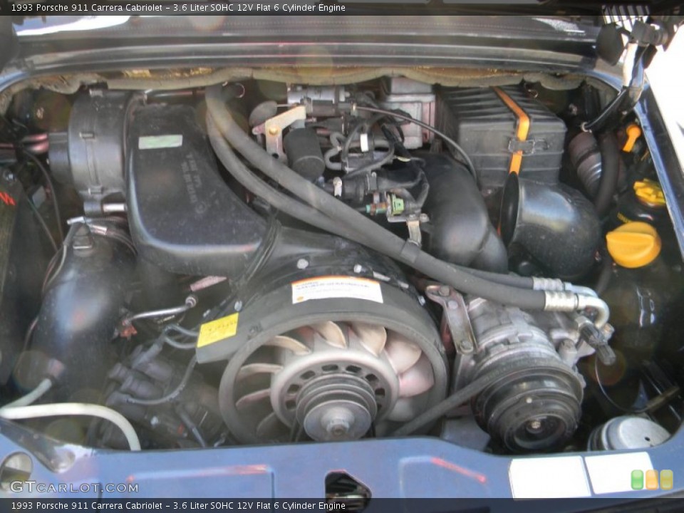 3.6 Liter SOHC 12V Flat 6 Cylinder 1993 Porsche 911 Engine