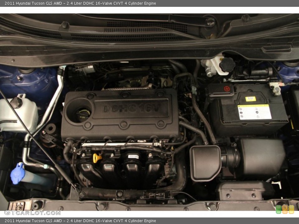 2.4 Liter DOHC 16-Valve CVVT 4 Cylinder Engine for the 2011 Hyundai Tucson #96561182