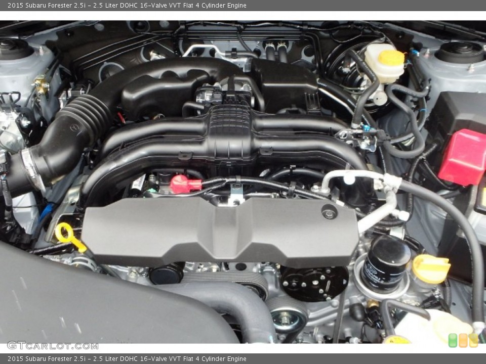 2.5 Liter DOHC 16-Valve VVT Flat 4 Cylinder 2015 Subaru Forester Engine