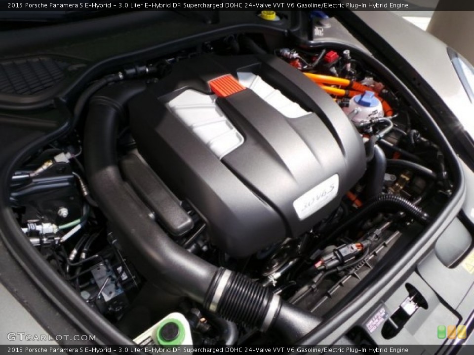 3.0 Liter E-Hybrid DFI Supercharged DOHC 24-Valve VVT V6 Gasoline/Electric Plug-In Hybrid Engine for the 2015 Porsche Panamera #96744118