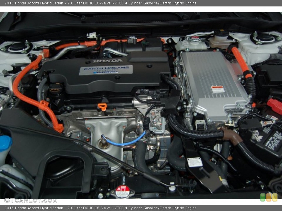 2.0 Liter DOHC 16-Valve i-VTEC 4 Cylinder Gasoline/Electric Hybrid 2015 Honda Accord Engine