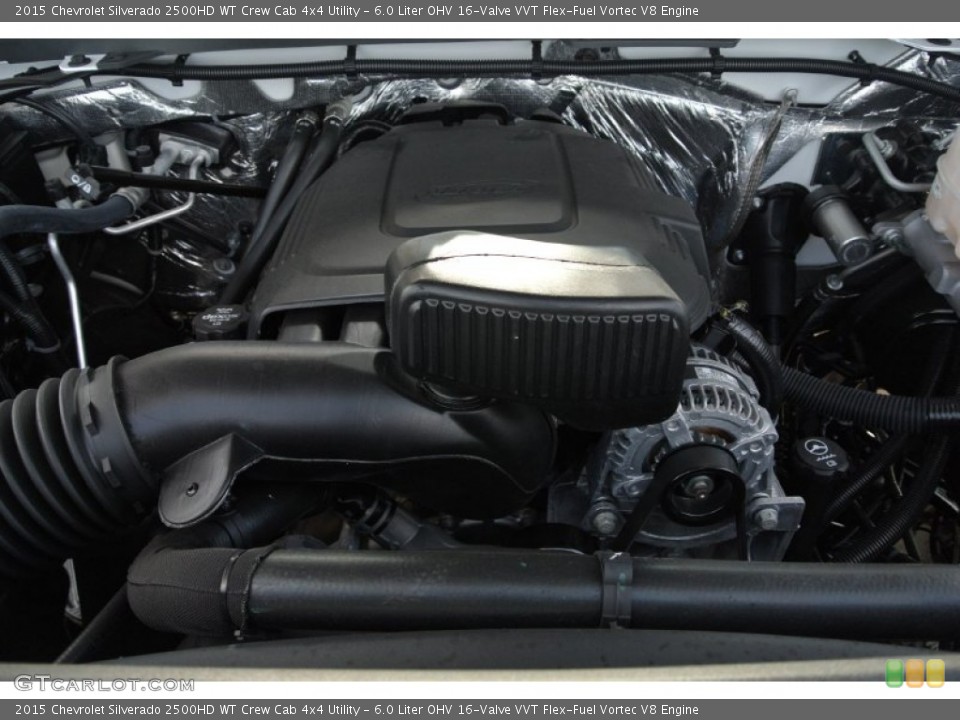 6.0 Liter OHV 16-Valve VVT Flex-Fuel Vortec V8 Engine for the 2015 Chevrolet Silverado 2500HD #97350987