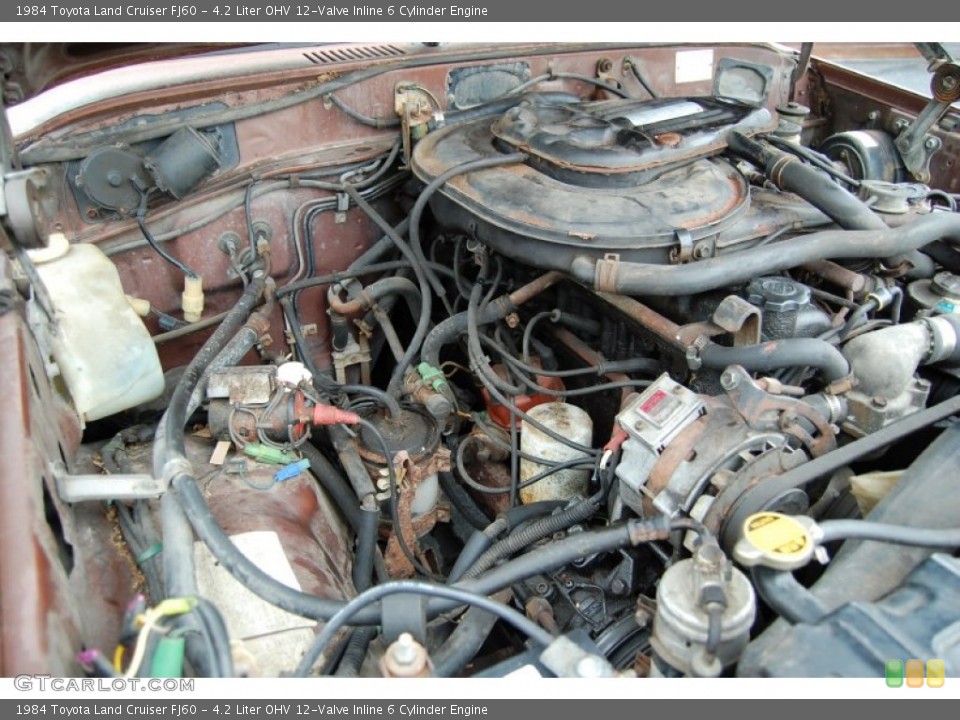 4.2 Liter OHV 12-Valve Inline 6 Cylinder Engine for the 1984 Toyota Land Cruiser #97387014