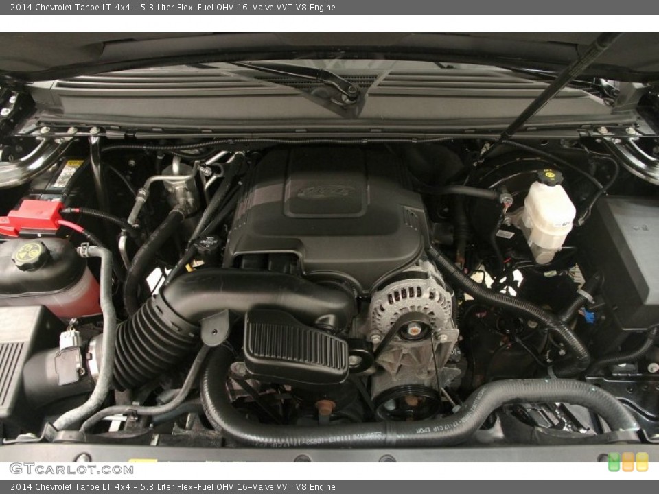 5.3 Liter Flex-Fuel OHV 16-Valve VVT V8 2014 Chevrolet Tahoe Engine