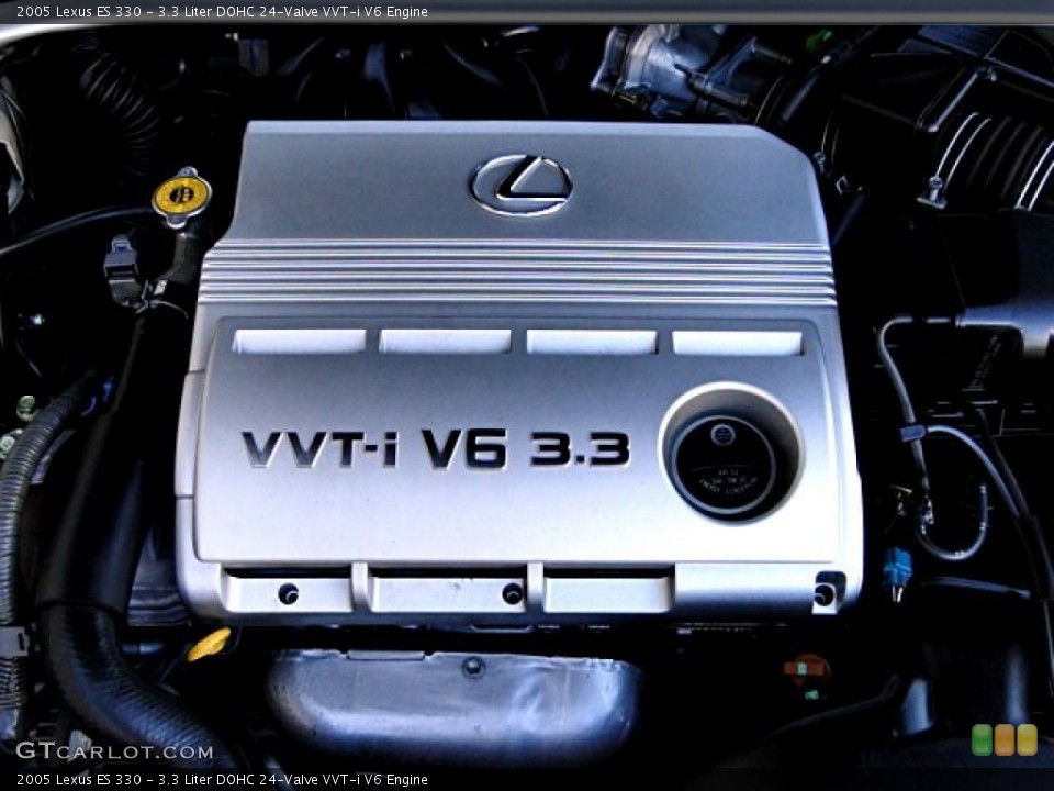 3.3 Liter DOHC 24-Valve VVT-i V6 2005 Lexus ES Engine