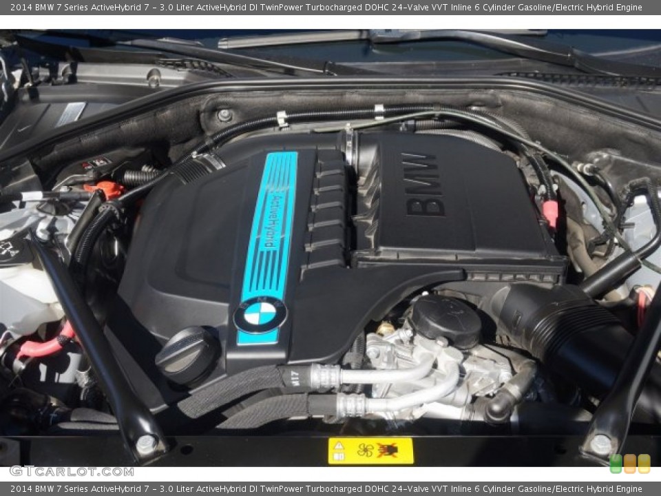 3.0 Liter ActiveHybrid DI TwinPower Turbocharged DOHC 24-Valve VVT Inline 6 Cylinder Gasoline/Electric Hybrid Engine for the 2014 BMW 7 Series #97586113