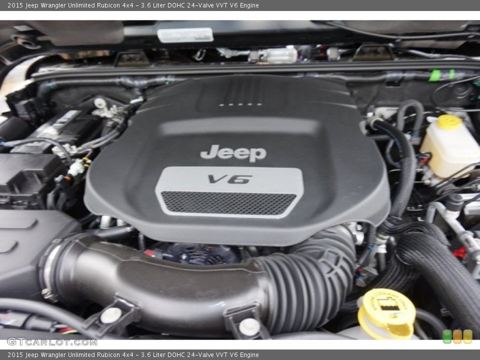 3.6 Liter DOHC 24-Valve VVT V6 2015 Jeep Wrangler Unlimited Engine