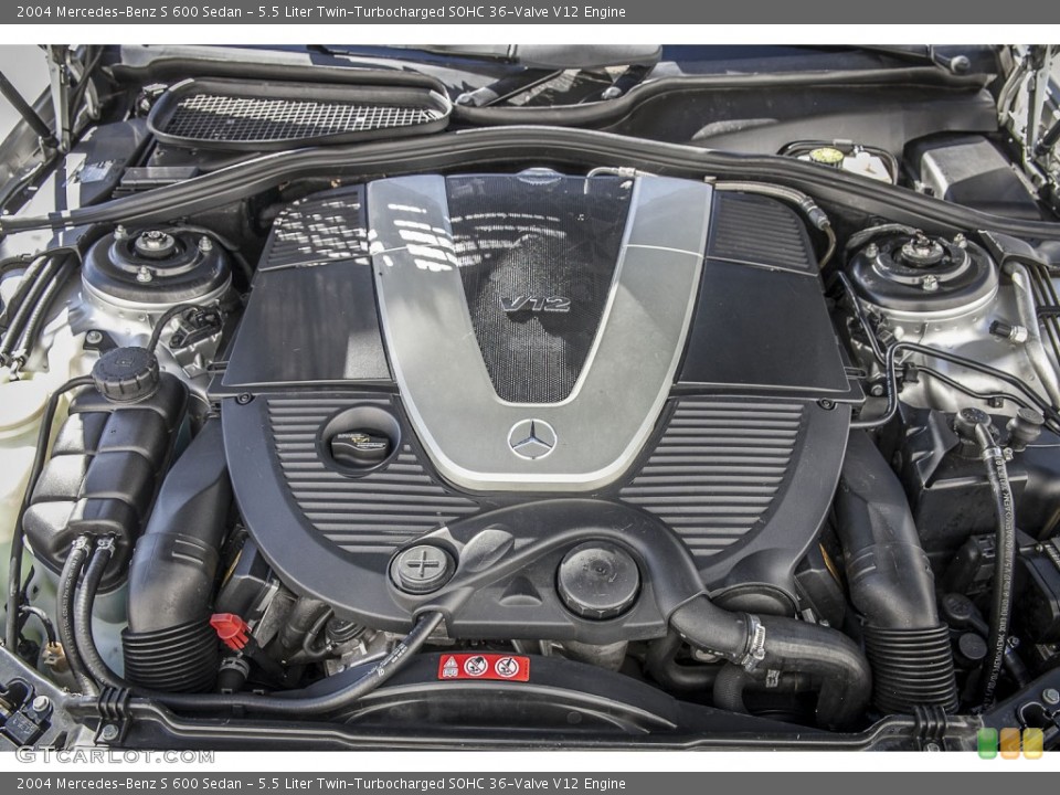 5.5 Liter Twin-Turbocharged SOHC 36-Valve V12 2004 Mercedes-Benz S Engine