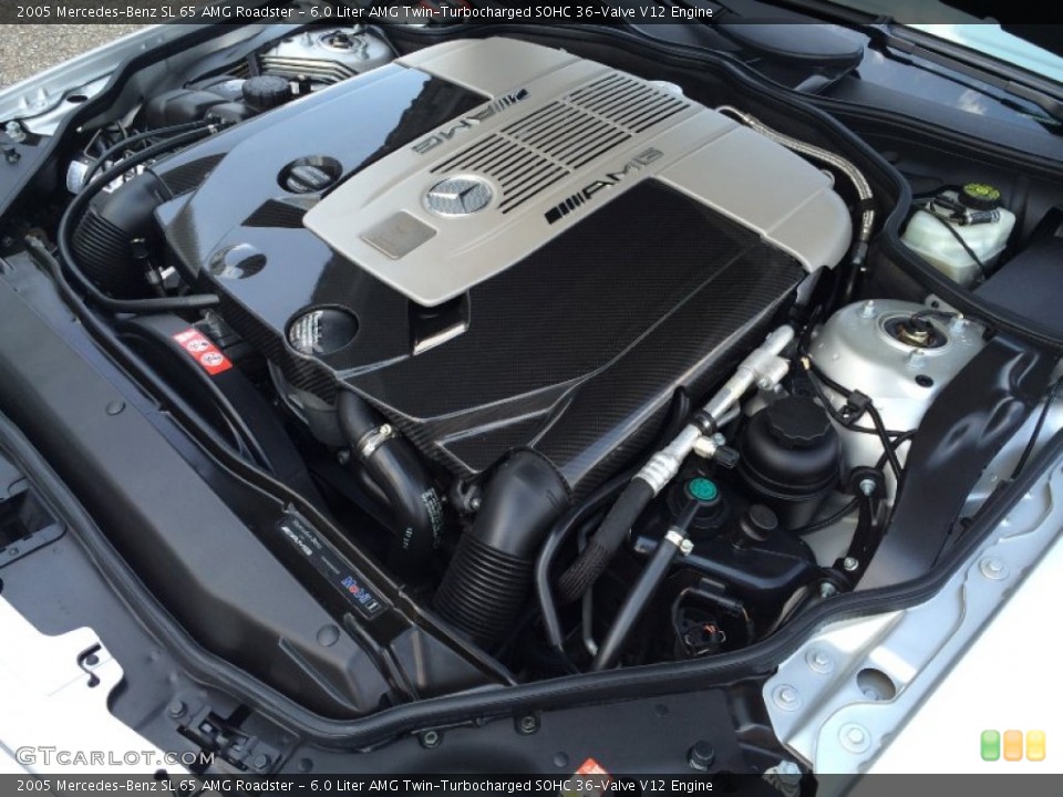 6.0 Liter AMG Twin-Turbocharged SOHC 36-Valve V12 2005 Mercedes-Benz SL Engine