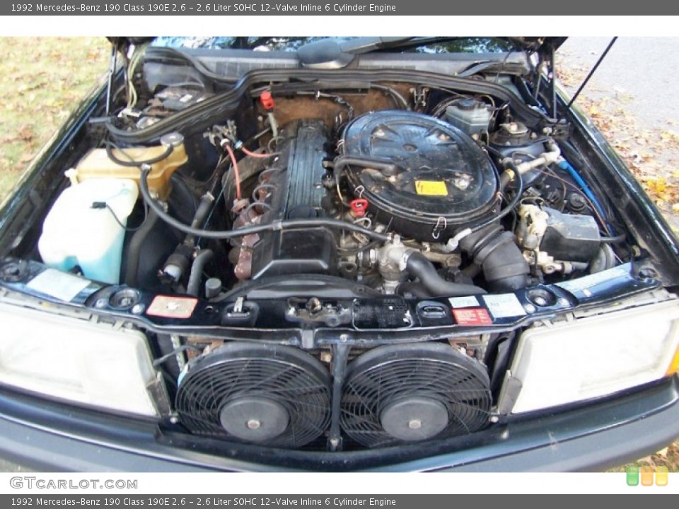 2.6 Liter SOHC 12-Valve Inline 6 Cylinder 1992 Mercedes-Benz 190 Class Engine
