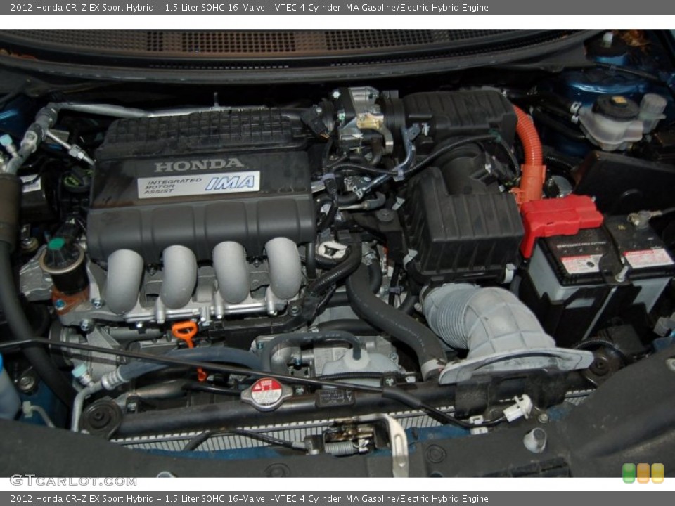 1.5 Liter SOHC 16-Valve i-VTEC 4 Cylinder IMA Gasoline/Electric Hybrid 2012 Honda CR-Z Engine