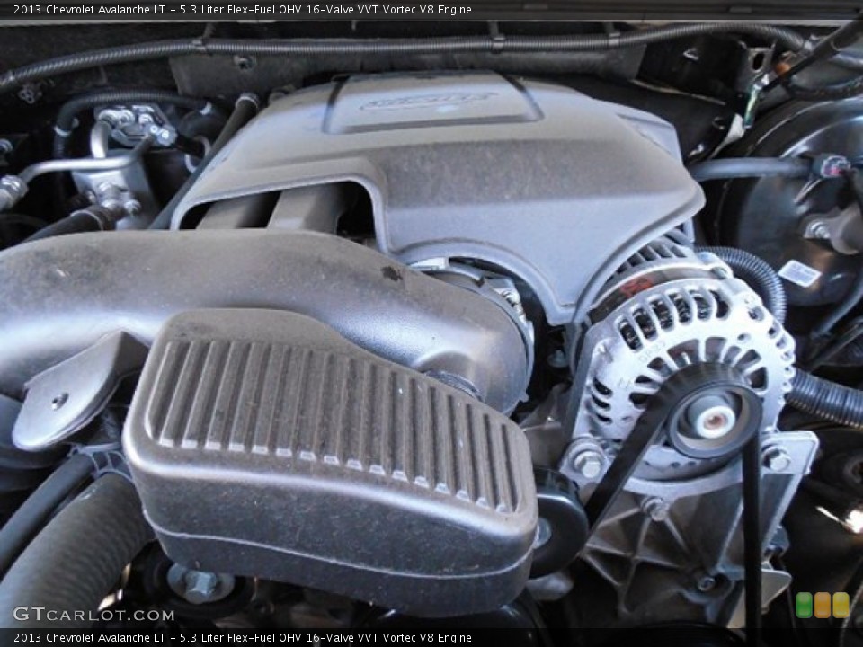 5.3 Liter Flex-Fuel OHV 16-Valve VVT Vortec V8 Engine for the 2013 Chevrolet Avalanche #98311480