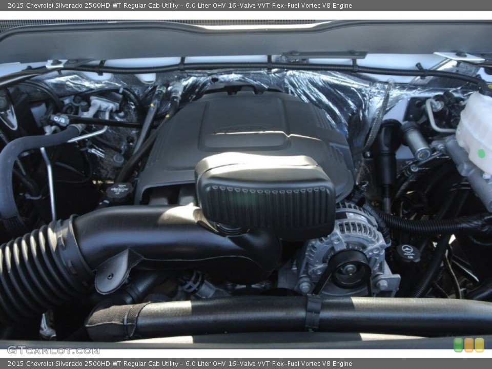 6.0 Liter OHV 16-Valve VVT Flex-Fuel Vortec V8 Engine for the 2015 Chevrolet Silverado 2500HD #98413297