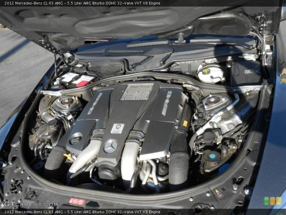 5.5 Liter AMG Biturbo DOHC 32-Valve VVT V8 Engine for the 2012 Mercedes-Benz CL #98427036