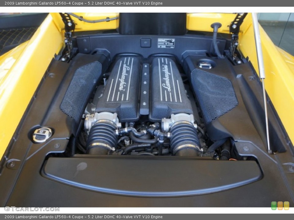 5.2 Liter DOHC 40-Valve VVT V10 2009 Lamborghini Gallardo Engine