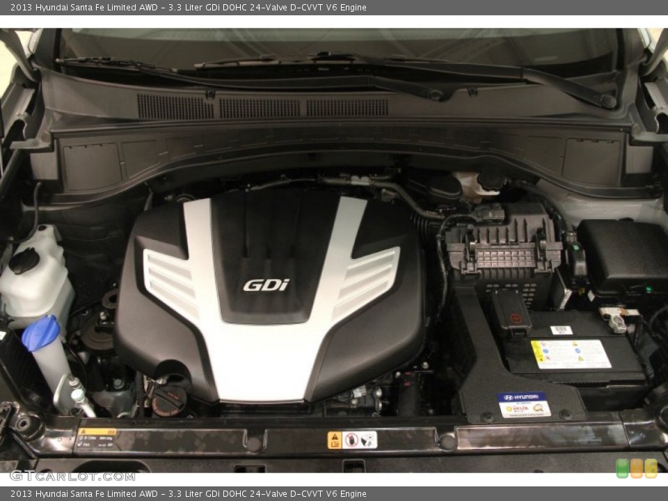 3.3 Liter GDi DOHC 24-Valve D-CVVT V6 Engine for the 2013 Hyundai Santa Fe #98736539