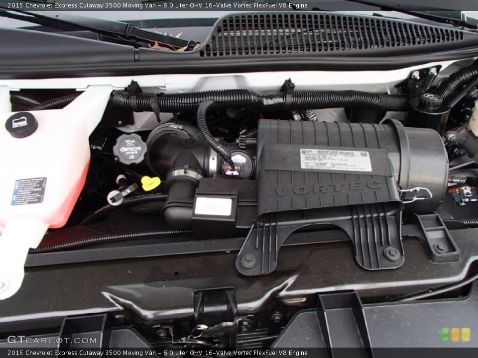 6.0 Liter OHV 16-Valve Vortec FlexFuel V8 2015 Chevrolet Express Cutaway Engine
