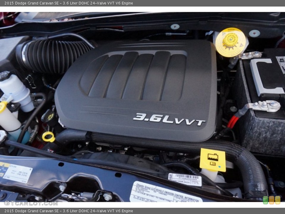 3.6 Liter DOHC 24-Valve VVT V6 2015 Dodge Grand Caravan Engine