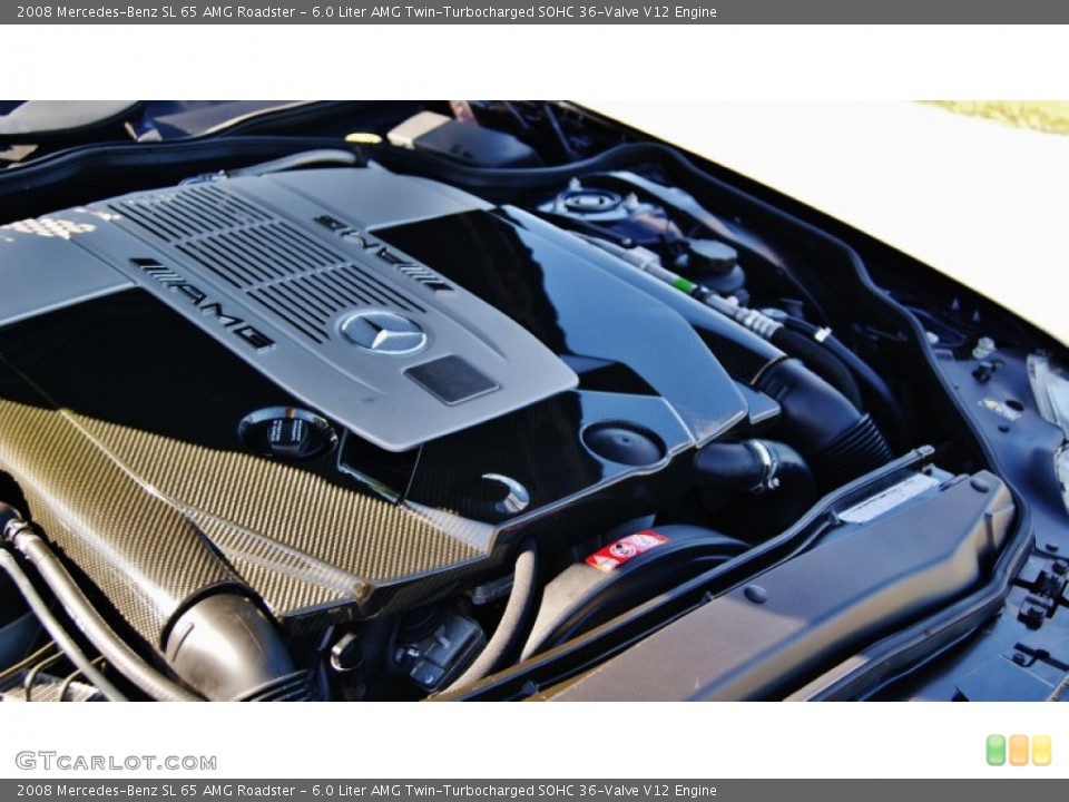 6.0 Liter AMG Twin-Turbocharged SOHC 36-Valve V12 2008 Mercedes-Benz SL Engine