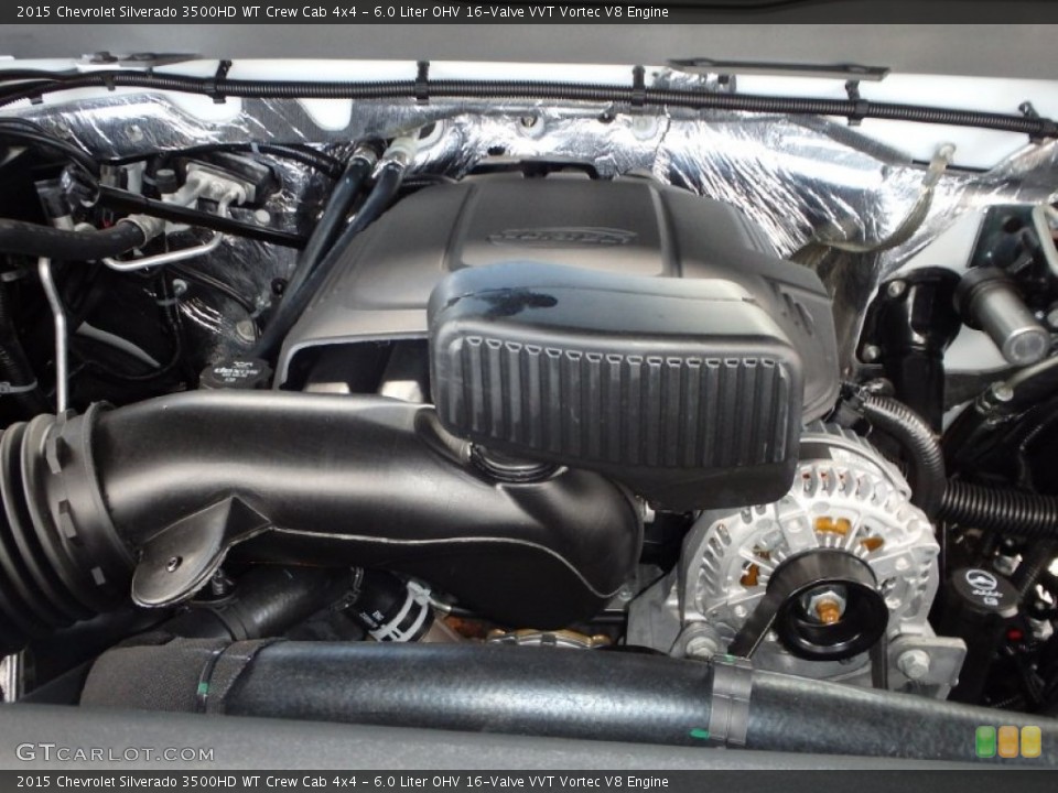 6.0 Liter OHV 16-Valve VVT Vortec V8 Engine for the 2015 Chevrolet Silverado 3500HD #99294484