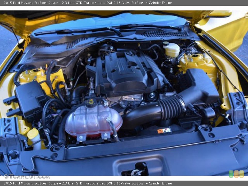 2.3 Liter GTDI Turbocharged DOHC 16-Valve EcoBoost 4 Cylinder 2015 Ford Mustang Engine