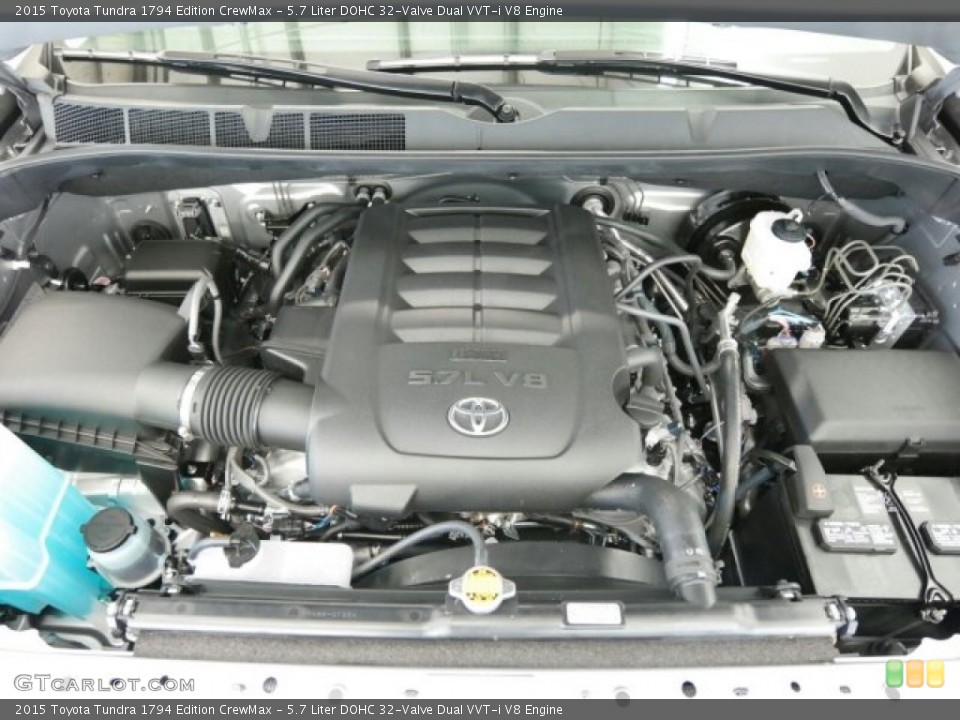 5.7 Liter DOHC 32-Valve Dual VVT-i V8 2015 Toyota Tundra Engine