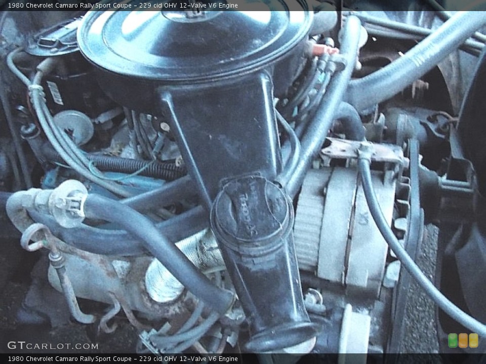 229 cid OHV 12-Valve V6 1980 Chevrolet Camaro Engine