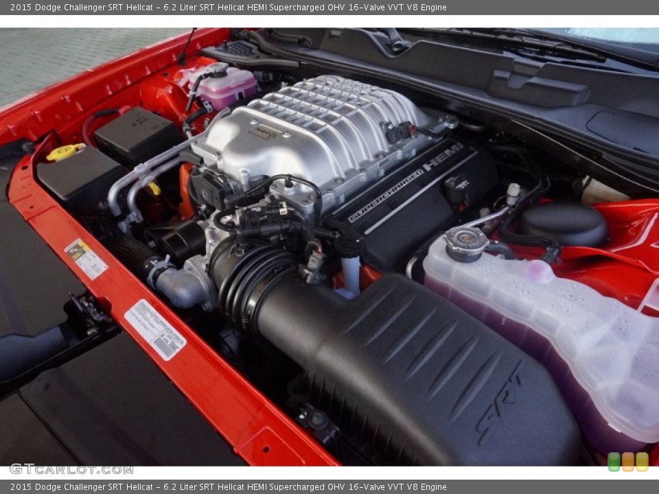 6.2 Liter SRT Hellcat HEMI Supercharged OHV 16-Valve VVT V8 Engine for the 2015 Dodge Challenger #99932211