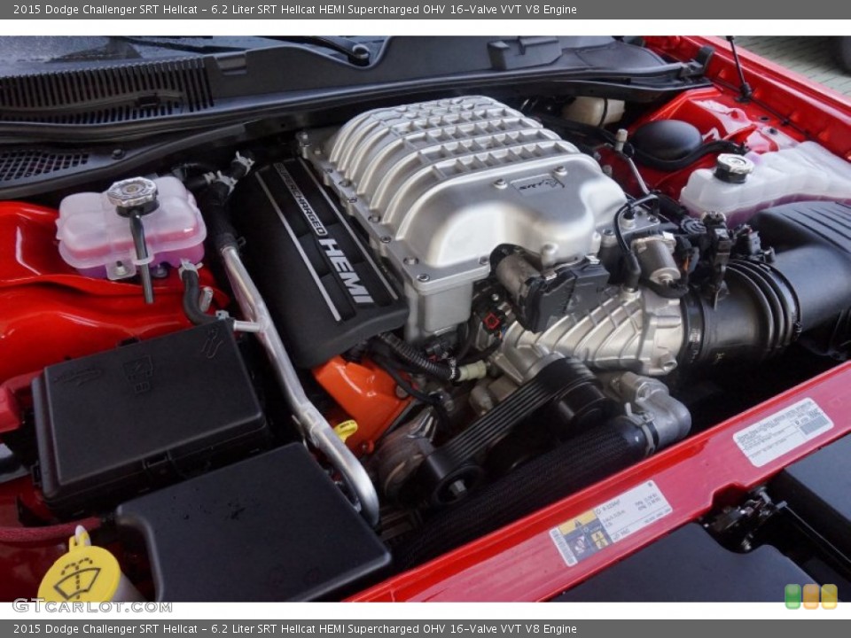 6.2 Liter SRT Hellcat HEMI Supercharged OHV 16-Valve VVT V8 Engine for the 2015 Dodge Challenger #99932232