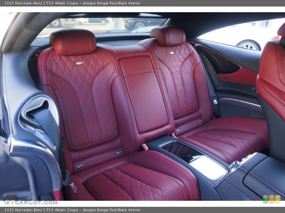 designo Bengal Red/Black Interior Rear Seat for the 2015 Mercedes-Benz S 550 4Matic Coupe #100000081