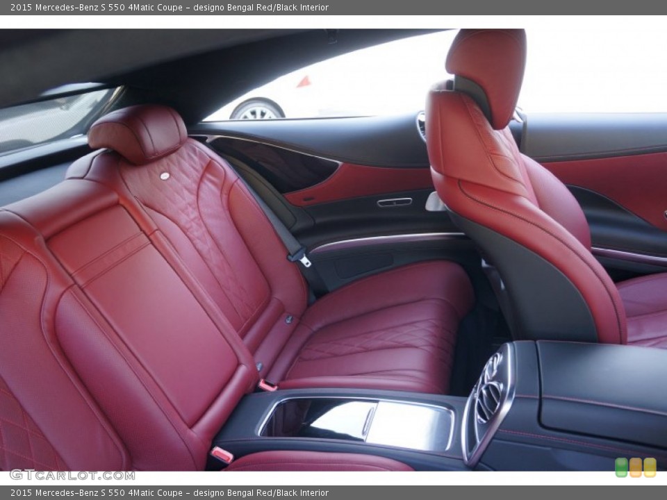 designo Bengal Red/Black Interior Rear Seat for the 2015 Mercedes-Benz S 550 4Matic Coupe #100000104