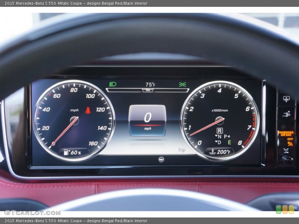 designo Bengal Red/Black Interior Gauges for the 2015 Mercedes-Benz S 550 4Matic Coupe #100000353